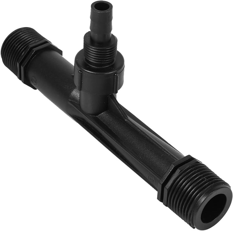 woobles Fertilizer Injector Tube, Irrigation Venturi Fertilizer Injector, 1/2" 3/4\u201d 1\u201d Inch Agriculture Garden Fertilizer Mixer Injector Agriculture Tool Plastic Black(1 inch) - Image 4